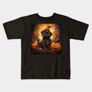 Halloween Affenpinscher Kids T-Shirt